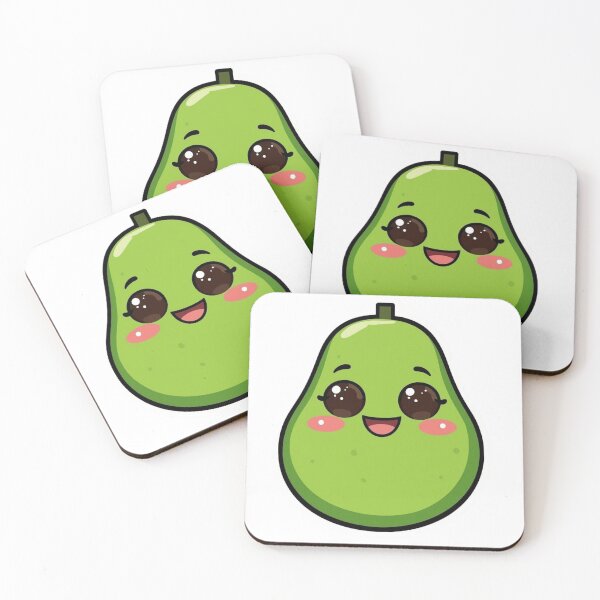 Item preview, Cute Kawaii Avocado Happy Face Sticker designed and sold by funnyshop222.