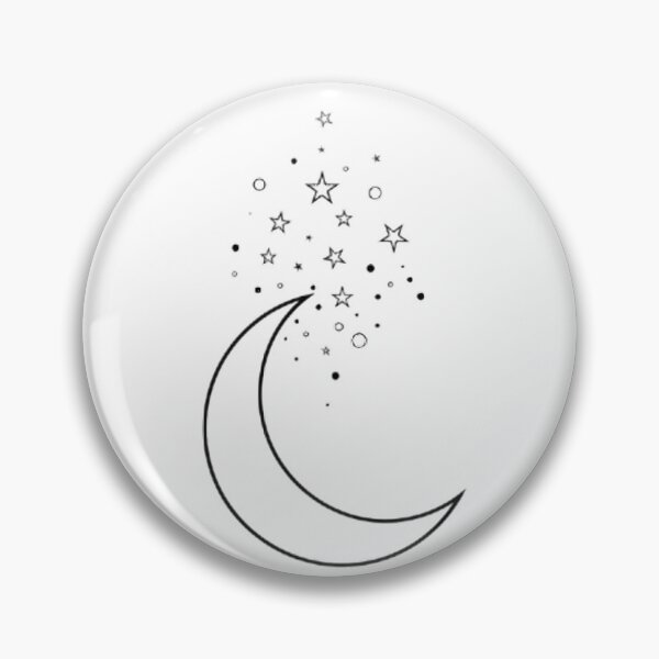 Item preview, Crescent Moon with Star Cluster - Celestial Art designed and sold by pumsquare.