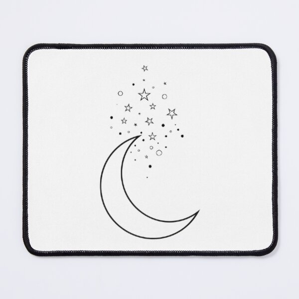 Item preview, Crescent Moon with Star Cluster - Celestial Art designed and sold by pumsquare.