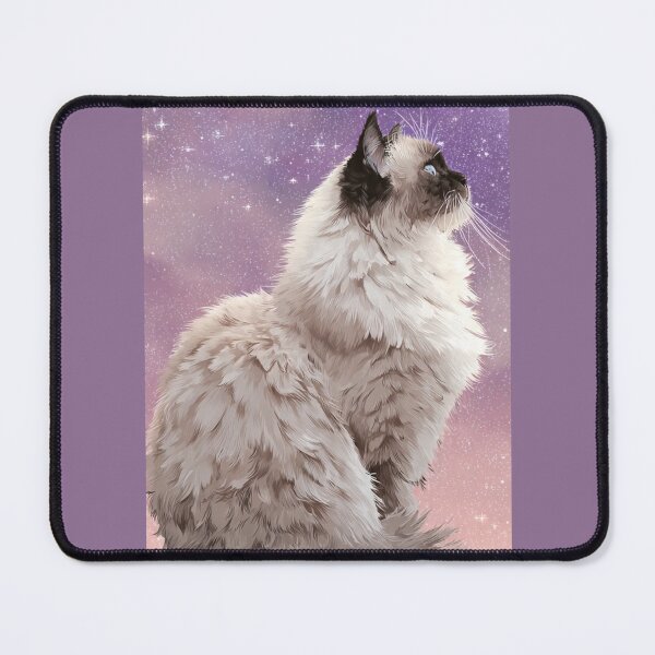 Item preview, Majestic Himalayan Cat Under Shimmering Twilight Sky designed and sold by Luna's World - Moody Vibes Studio.