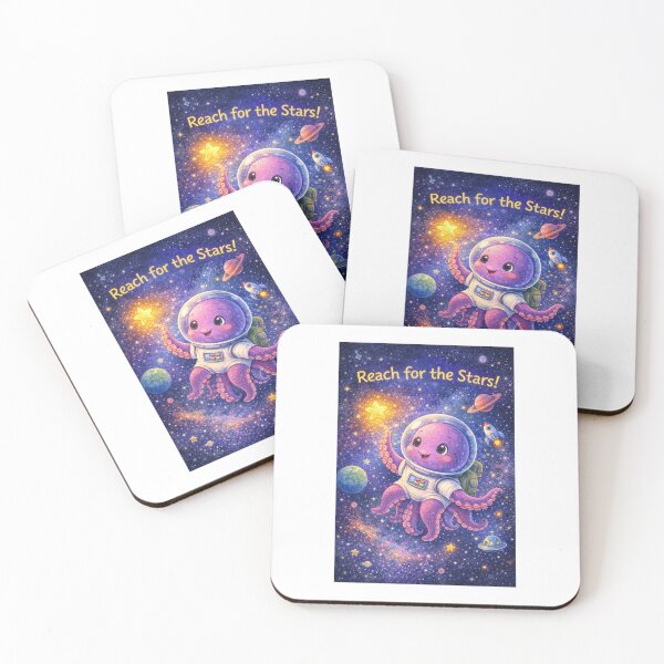 Item preview, Space Octopus – Reach for the Stars! Cosmic Kids Art designed and sold by MimisCornerCo.