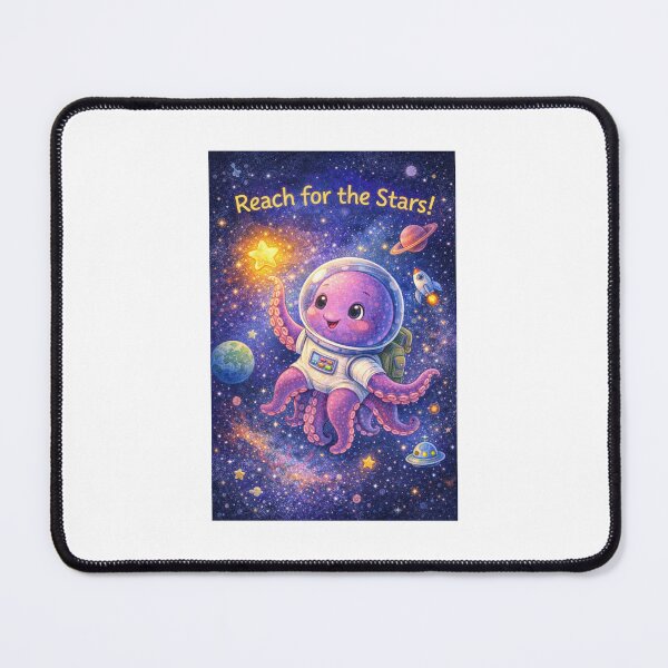 Item preview, Space Octopus – Reach for the Stars! Cosmic Kids Art designed and sold by MimisCornerCo.