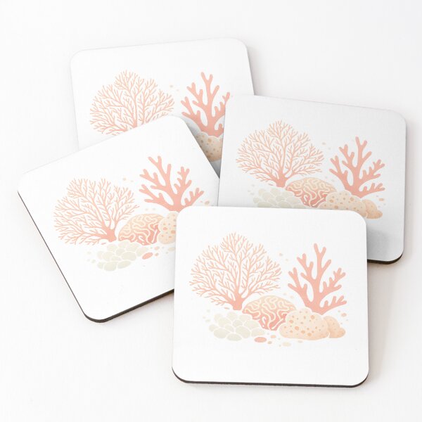 Item preview, Pastel Coral Reef Botanical — Minimalist Ocean Watercolor Art designed and sold by Art-Selling.