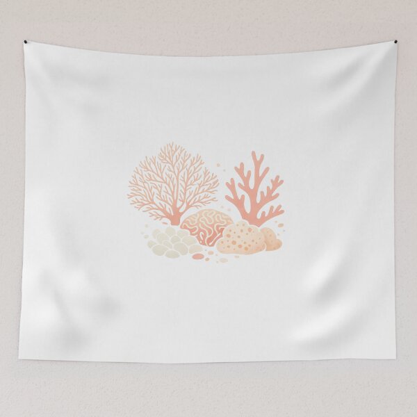 Item preview, Pastel Coral Reef Botanical — Minimalist Ocean Watercolor Art designed and sold by Art-Selling.
