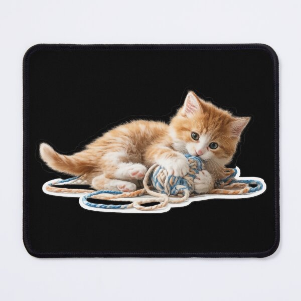 Item preview, Cute Ginger Tabby Kitten Playing with a Ball of Yarn - Sweet Pet Design designed and sold by irfanshikh.