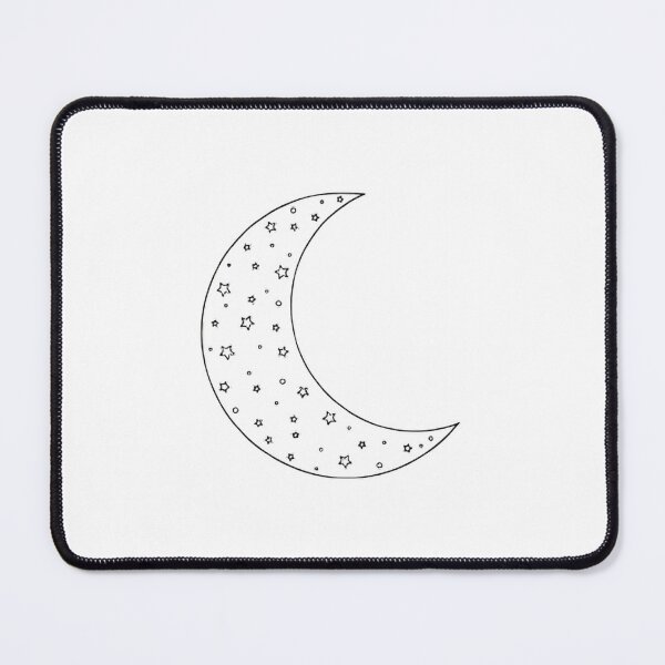 Item preview, Moon Outline with Stars Inside - Negative Space Art designed and sold by pumsquare.