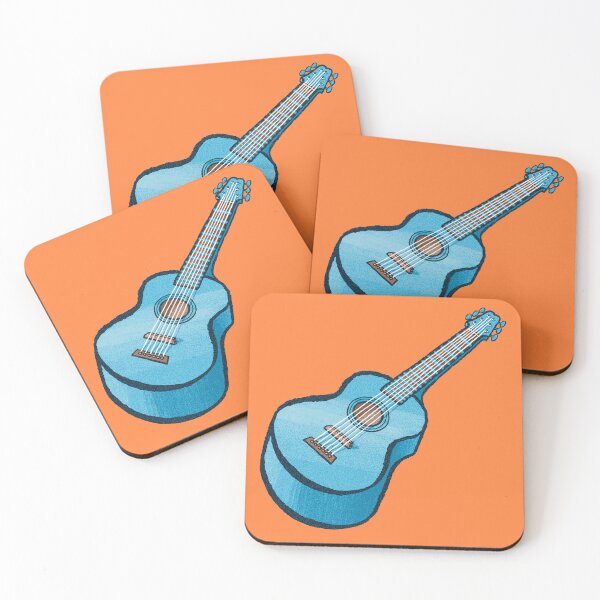 Item preview, Blue acoustic guitar  designed and sold by ElectronicCloud.