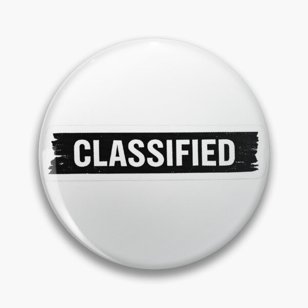 Item preview, Classified Sticker Minimalist Black White designed and sold by Pavelus.