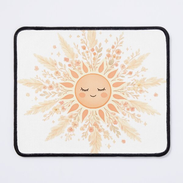 Item preview, Boho Sun Face with Pampas Grass and Wildflowers — Celestial Floral Art designed and sold by Art-Selling.