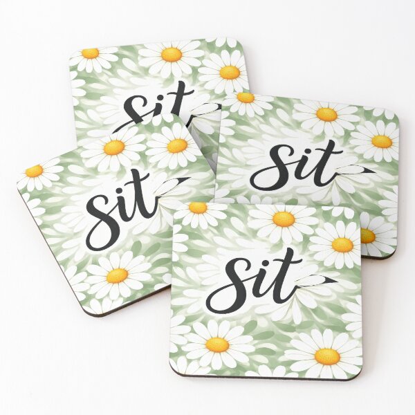 Item preview, White Daisy Abstract Background With Sit Text designed and sold by Maria Dryfhout.