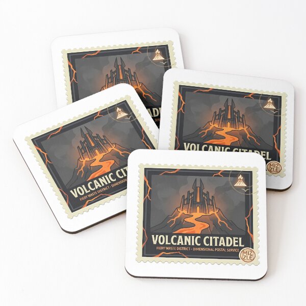 Item preview, Volcanic Citadel Stamp - Fiery Waste District Anime Sticker Volume 3 designed and sold by StudioMizzle.