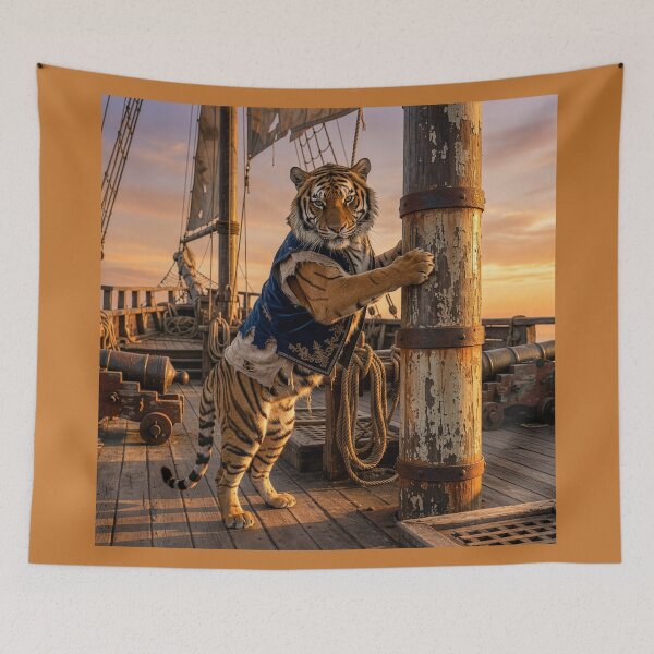 Item preview, Tiger Pirate Heads Up to the Crow's Nest designed and sold by Tridentulus.