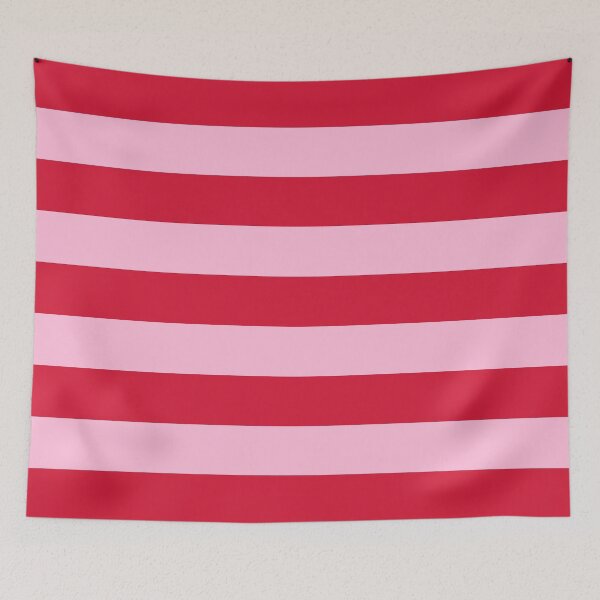 Item preview, Medium RED and  COTTON CANDY PINK Horizontal STRIPES designed and sold by RachelMacht.