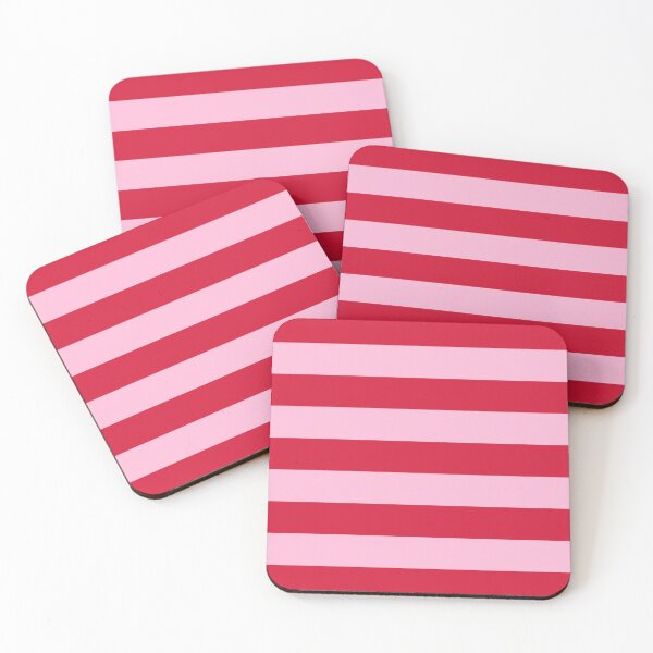 Item preview, Medium RED and  COTTON CANDY PINK Horizontal STRIPES designed and sold by RachelMacht.