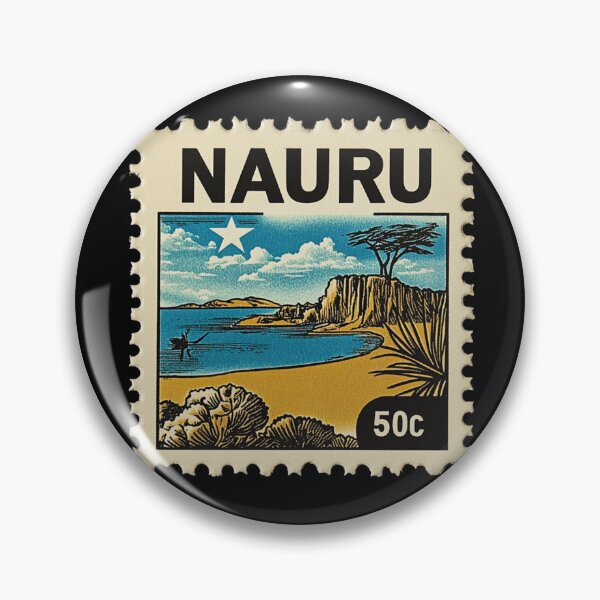 Item preview, Vintage Nauru Postage Stamp Art - Limestone Pinnacles & Pacific Coast designed and sold by tiigerdad.
