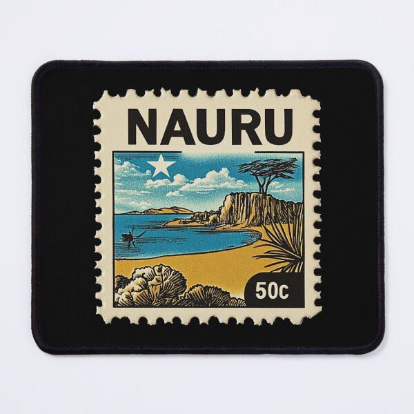 Item preview, Vintage Nauru Postage Stamp Art - Limestone Pinnacles & Pacific Coast designed and sold by tiigerdad.