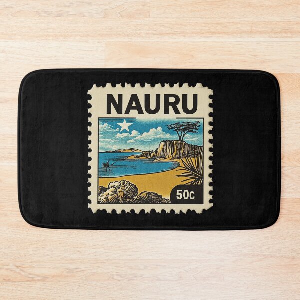 Item preview, Vintage Nauru Postage Stamp Art - Limestone Pinnacles & Pacific Coast designed and sold by tiigerdad.