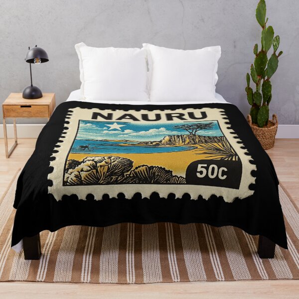 Item preview, Vintage Nauru Postage Stamp Art - Limestone Pinnacles & Pacific Coast designed and sold by tiigerdad.