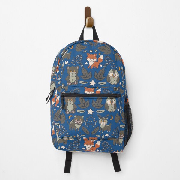 Item preview, Kawaii Magic Forest: Animal Pattern on a Blue Background designed and sold by Nekogobido.