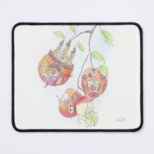 Item preview, Cute insects living in apples designed and sold by aliekesdrawings.