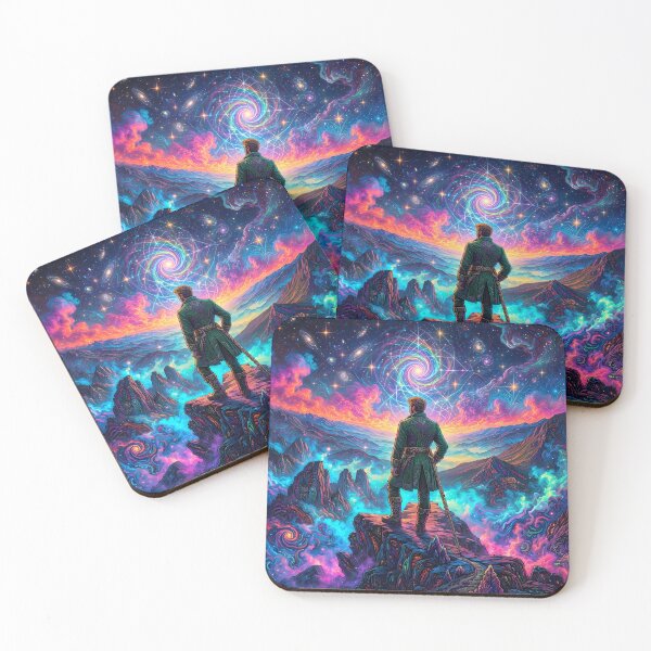 Item preview, Wanderer above the Sea of Fog - Caspar David Friedrich Psychedelic Art designed and sold by Lucid Dream Pixel.