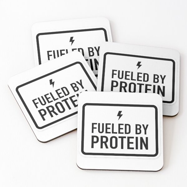 Item preview, Fueled By Protein Minimalist Sticker Gym Nutrition Fitness Humor designed and sold by Bmd4Fitness.
