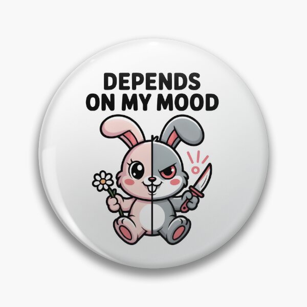 Item preview, Cute but Deadly Bunny Split Personality Kawaii Dark Humor designed and sold by Orbit Ink.