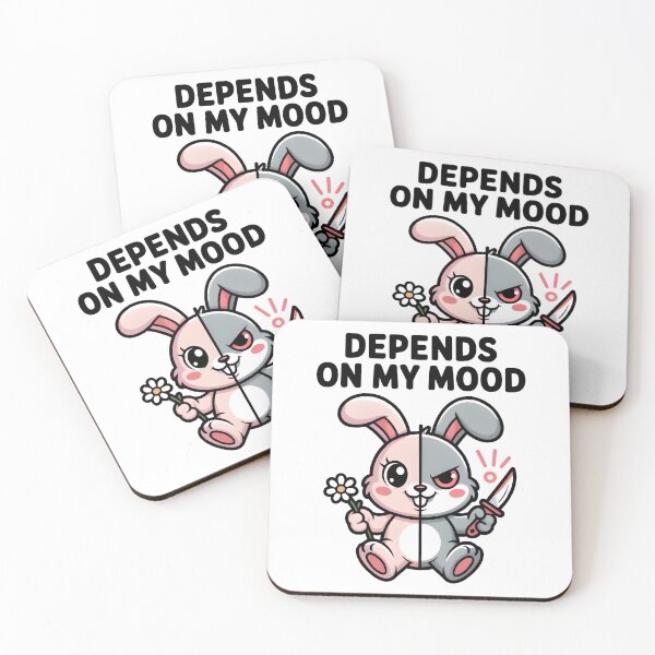 Item preview, Cute but Deadly Bunny Split Personality Kawaii Dark Humor designed and sold by Orbit Ink.