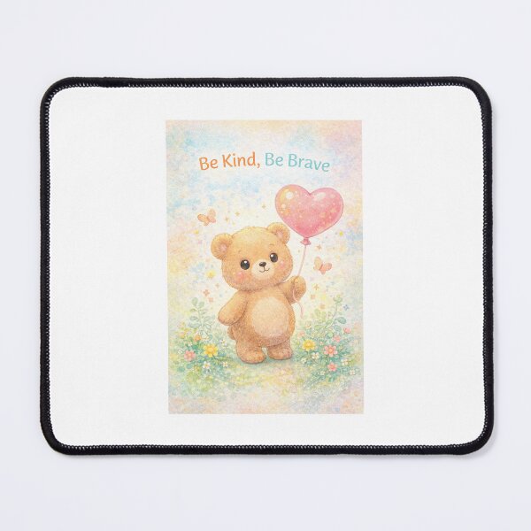 Item preview, Kindness Bear – Be Kind, Be Brave Kids Affirmation Art designed and sold by MimisCornerCo.