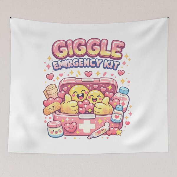 Item preview, Giggle Emergency Kit – Kawaii First Aid designed and sold by AleksKos.