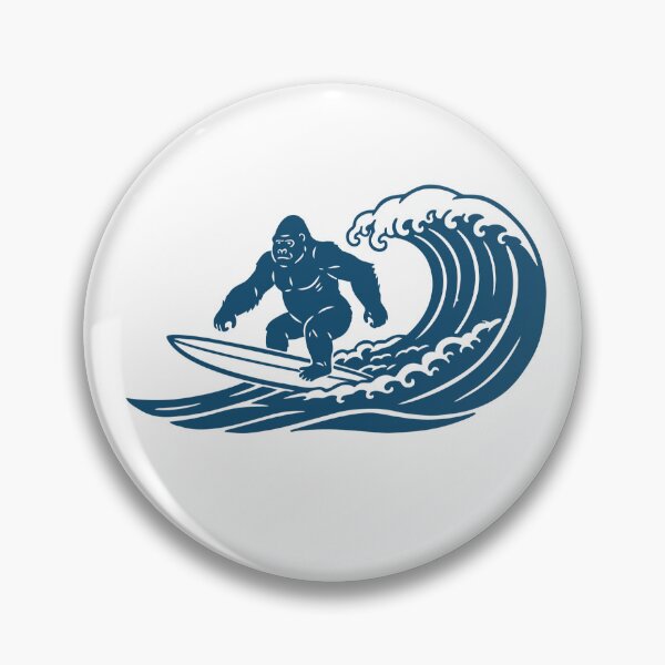 Item preview, The Wave Rider - Indigo Gorilla Surfing Art designed and sold by j-touch-bold.
