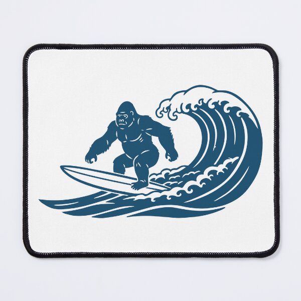 Item preview, The Wave Rider - Indigo Gorilla Surfing Art designed and sold by j-touch-bold.