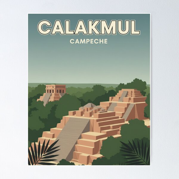 Item preview, Great Pyramid of Calakmul Vintage Style designed and sold by Fernando Abitia.