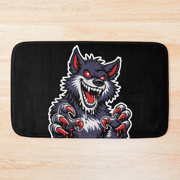Item preview, Crazy Cartoon Werewolf with red claws Illustration designed and sold by Stef Ringoot, cartoons and illustrations.