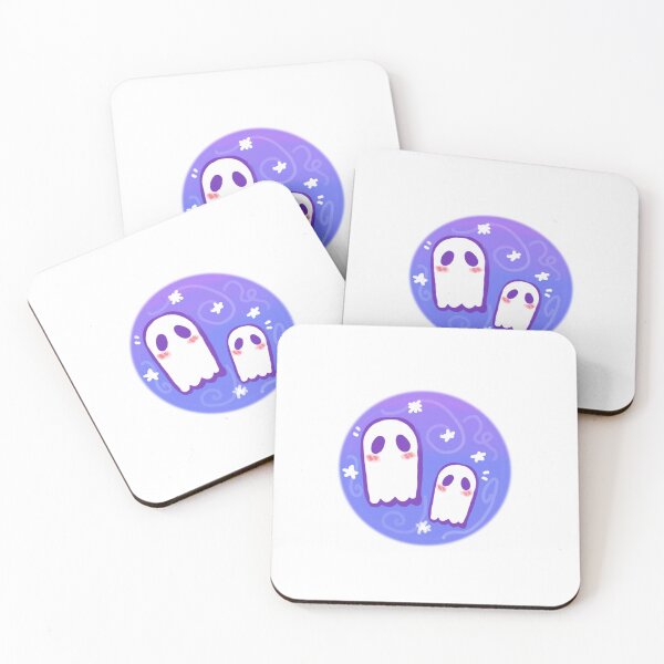 Item preview, cute ghosts purple stars designed and sold by Pindakaasje.