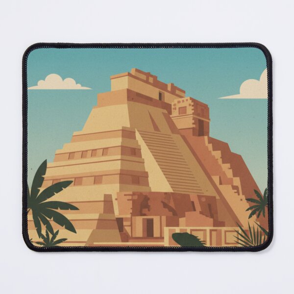 Item preview, Vintage Uxmal Travel Poster on T-Shirt designed and sold by Fernando Abitia.