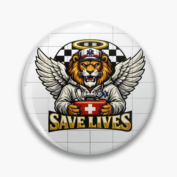 Item preview, Save Lives EMT Paramedic Lion Angel First Responder Emergency Medical Design designed and sold by ClinicalHubs.