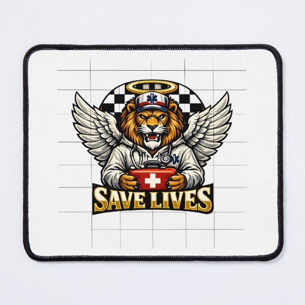 Item preview, Save Lives EMT Paramedic Lion Angel First Responder Emergency Medical Design designed and sold by ClinicalHubs.