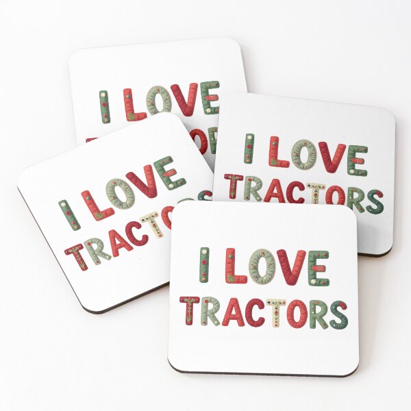 Item preview, I LOVE TRACTORS - IN FAUX LETTERING designed and sold by AlexOBrienArt.