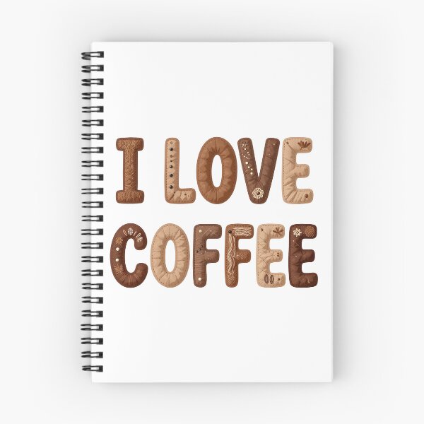 Item preview, I LOVE COFFEE - IN FAUX LETTERING designed and sold by AlexOBrienArt.