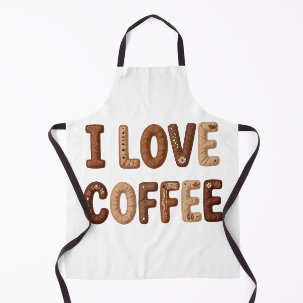 Item preview, I LOVE COFFEE - IN FAUX LETTERING designed and sold by AlexOBrienArt.