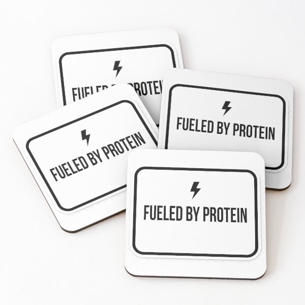 Item preview, Fueled By Protein Minimalist Sticker Gym Nutrition Fitness Humor designed and sold by Bmd4Fitness.