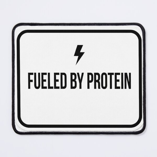 Item preview, Fueled By Protein Minimalist Sticker Gym Nutrition Fitness Humor designed and sold by Bmd4Fitness.
