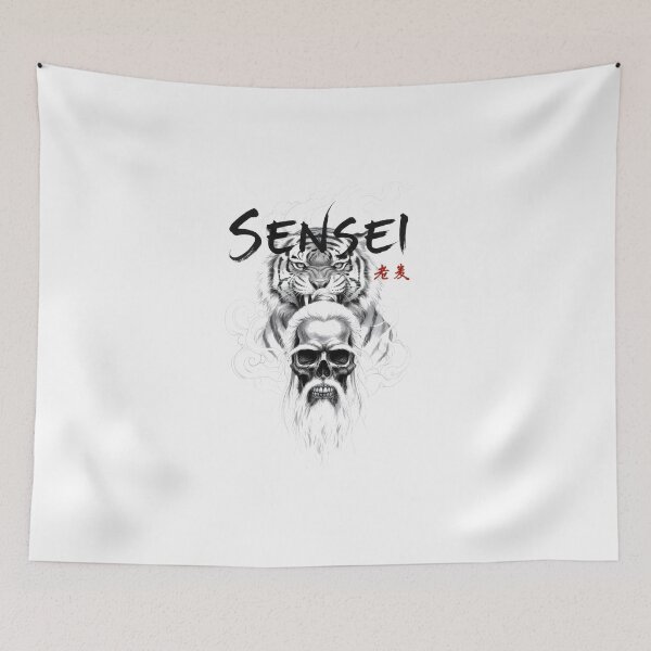 Item preview, Sensei Skull and Tiger designed and sold by 8FistsofTees.
