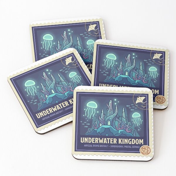 Item preview, Underwater Kingdom Stamp - Abyssal Biome District Anime Sticker Vol 3 designed and sold by StudioMizzle.