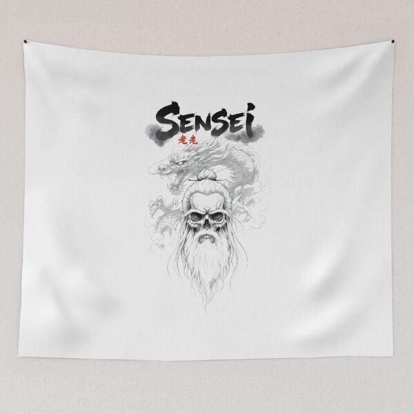 Item preview, Sensei Skull and Dragon designed and sold by 8FistsofTees.