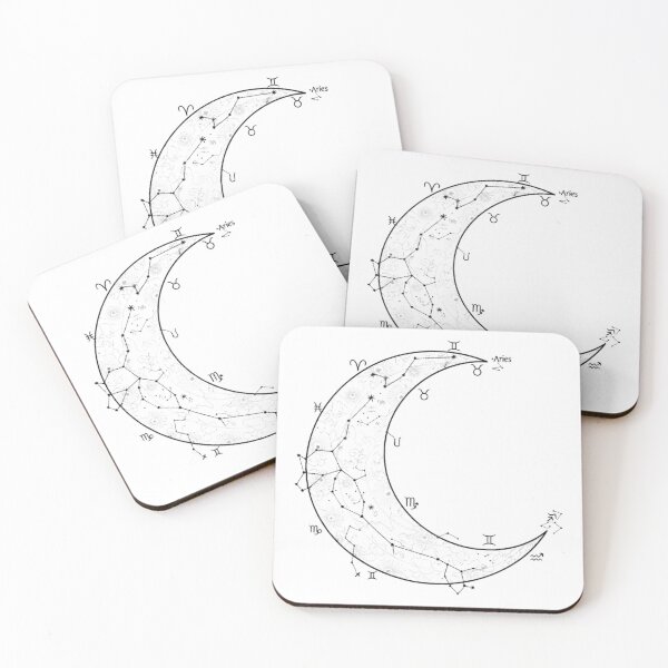 Item preview, Zodiac Constellation Moon - Astrology Star Map Art designed and sold by pumsquare.