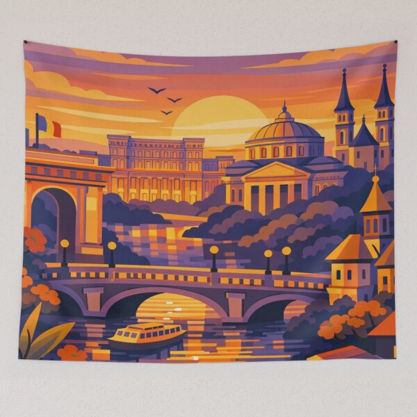 Item preview, Bucharest Romania Travel Poster designed and sold by MatthewHeights.