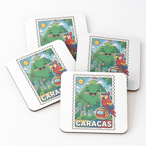 Item preview, Caracas Postage Stamp: Macaw and Vibrant Ávila designed and sold by guasacaca-vibes.