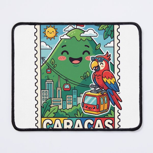 Item preview, Caracas Postage Stamp: Macaw and Vibrant Ávila designed and sold by guasacaca-vibes.